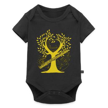 Flute Musical Tree - Baby Premium short-sleeve bodysuit - black - Front