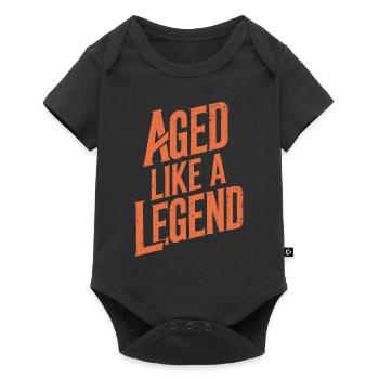 Anniversaire Vieillir comme une légende - Body à manches courtes Premium Bébé - noir - Devant