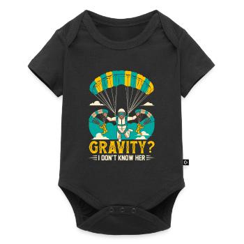 Gravité? Je ne la connais pas. - Body à manches courtes Premium Bébé - noir - Devant