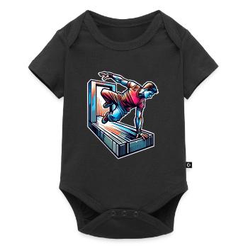 Parkour - Baby Premium Kurzarmbody - Schwarz - Vorne