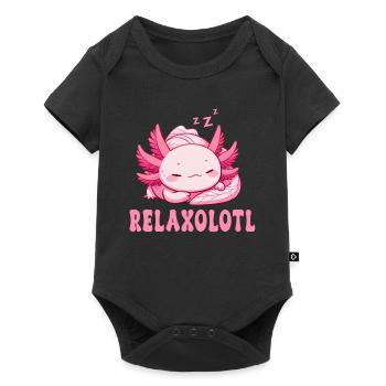 Relaxolotl Axolotl Late Riser Sleeping Chilling - Baby Premium short-sleeve bodysuit - black - Front