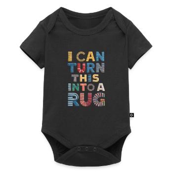 Diy-teppich Lustiger Teppich Tufting - Baby Premium Kurzarmbody - Schwarz - Vorne