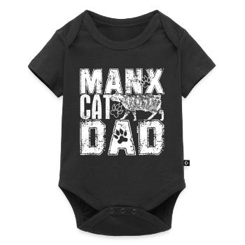 Manx Cat Manx Cat Dad - Baby Premium short-sleeve bodysuit - black - Front