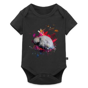 Kiwi Bird Colorful - Baby Premium short-sleeve bodysuit - black - Front
