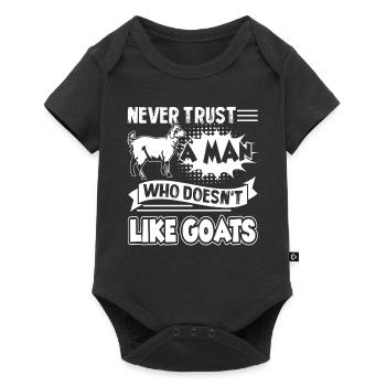 Never Trust A Man Who Doesn't Like Goats - Baby Premium short-sleeve bodysuit - black - Front