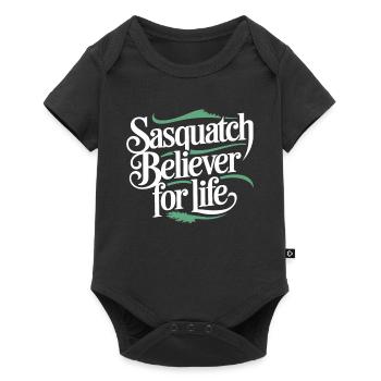 Bigfoot Believer Sasquatch Cryptid Forest Creature - Baby Premium short-sleeve bodysuit - black - Front