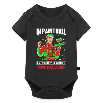 In paintball, everyone’s a winner – with color! - Baby Premium short-sleeve bodysuit - black - Front