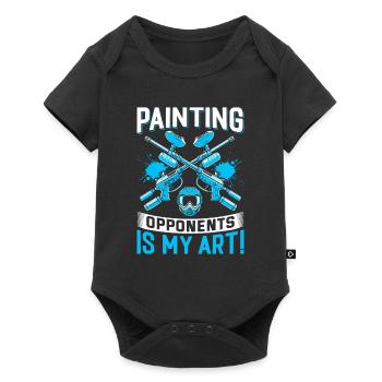 Peindre des adversaires, c’est mon art ! - Body à manches courtes Premium Bébé - noir - Devant