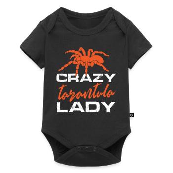 crazy tarantula lady Design for a tarantula fan - Baby Premium Kurzarmbody - Schwarz - Vorne