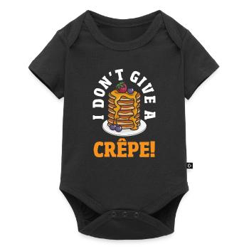 Cadeau drôle d’amateur de crêpes - Body à manches courtes Premium Bébé - noir - Devant