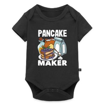 Funny Pancake Lover Gift - Baby Premium short-sleeve bodysuit - black - Front