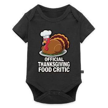 Funny Thanksgiving Turkey - Baby Premium short-sleeve bodysuit - black - Front