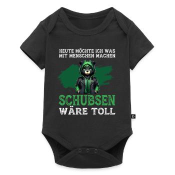 Today I want to do something with people Push - Baby Premium short-sleeve bodysuit - black - Front