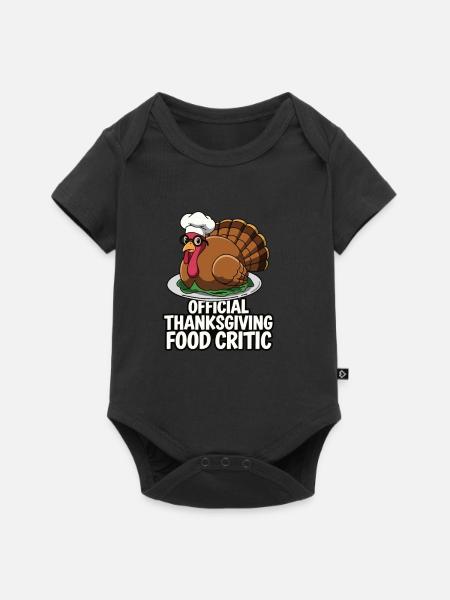 Lustiger Thanksgiving Truthahn - Baby Premium Kurzarmbody - Schwarz