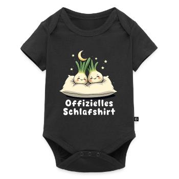 offizielles schlafshirt pärchen Zwiebel - Baby Premium Kurzarmbody - Schwarz - Vorne