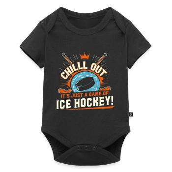 Détendez-vous – ce n’est qu’une partie de hockey ! - Body à manches courtes Premium Bébé - noir - Devant