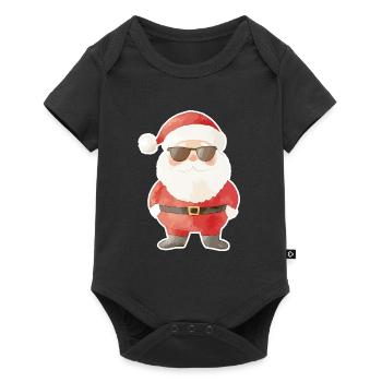 Père Noël Cool Noël - Body à manches courtes Premium Bébé - noir - Devant