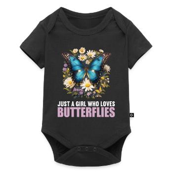 papillon papillons papillon papillon - Body à manches courtes Premium Bébé - noir - Devant