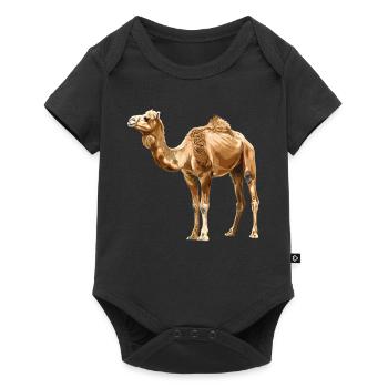 Camel Kamele Kamel - Baby Premium Kurzarmbody - Schwarz - Vorne