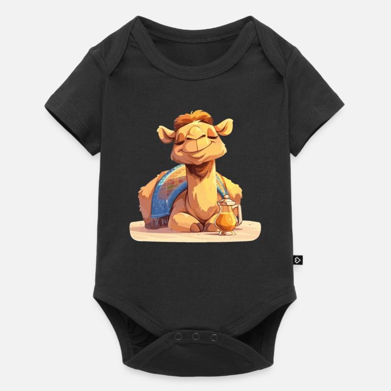 Camel Kamele Kamel - Baby Premium Kurzarmbody - Schwarz