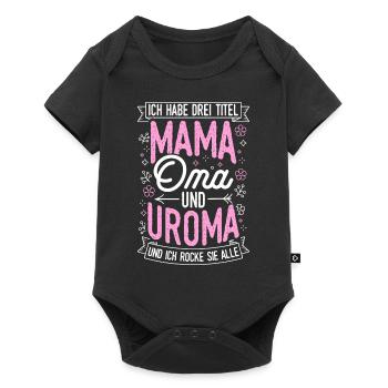 Fête des Mères Meilleure Maman Mamie Mamie Mamie Famille Amour Mamie - Body à manches courtes Premium Bébé - noir - Devant