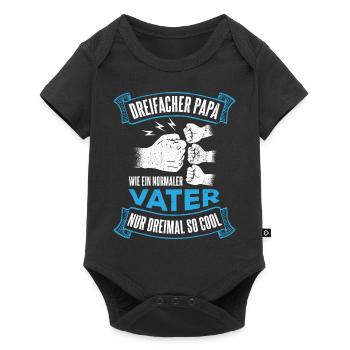 Fête des pères Fils Cadeau Famille Papa préféré Meilleur - Body à manches courtes Premium Bébé - noir - Devant
