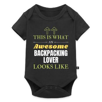 So sieht ein toller Backpacking-Liebhaber aus li - Baby Premium Kurzarmbody - Schwarz - Vorne