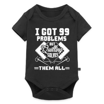 Quilling Solves All Problems - Baby Premium short-sleeve bodysuit - black - Front