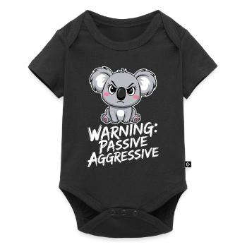 Warning: Passive-Aggressive Koala Drawing - Baby Premium short-sleeve bodysuit - black - Front