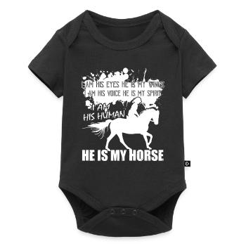 He Is My Horse - Baby Premium short-sleeve bodysuit - black - Front