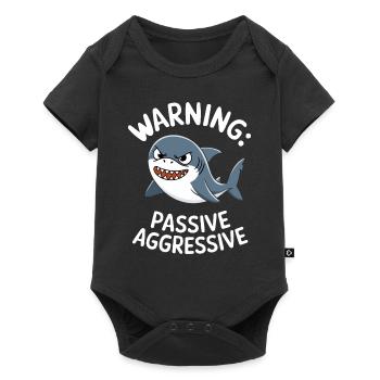 Caution: Passive-Aggressive Shark Illustration - Baby Premium short-sleeve bodysuit - black - Front