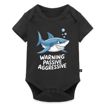 Caution Passive Aggressive Shark Humor - Baby Premium short-sleeve bodysuit - black - Front