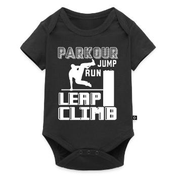 Parkour Jump Run Leap Climb - Baby Premium short-sleeve bodysuit - black - Front