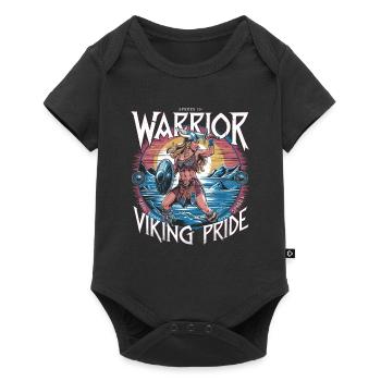 Warrior Spirit and Viking Pride für Wikinger - Baby Premium Kurzarmbody - Schwarz - Vorne