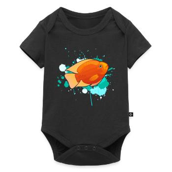 Cute Cichlid Fish - Baby Premium short-sleeve bodysuit - black - Front