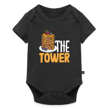 Funny Pancake Lover Gift - Baby Premium short-sleeve bodysuit - black - Front