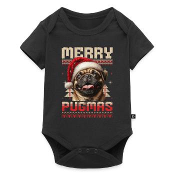 Ugly Christmas Merry Pugmas Pug Matching Look - Baby Premium short-sleeve bodysuit - black - Front