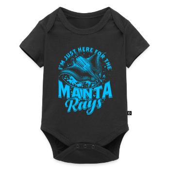 Mantarochen Je suis juste là pour les raies manta - Body à manches courtes Premium Bébé - noir - Devant