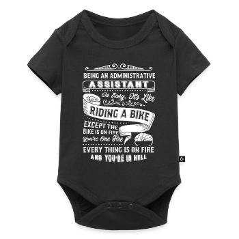 Administrative Assistant Is Easy - Baby Premium short-sleeve bodysuit - black - Front
