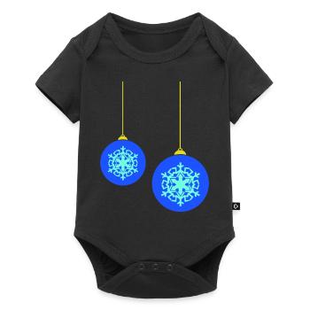 Boules de Noël - Body à manches courtes Premium Bébé - noir - Devant