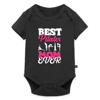 Meilleure maman Pilates de tous les temps - Body à manches courtes Premium Bébé - noir - Devant