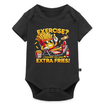 Übung Ich dachte, Sie sagten extra Pommes - Baby Premium Kurzarmbody - Schwarz - Vorne