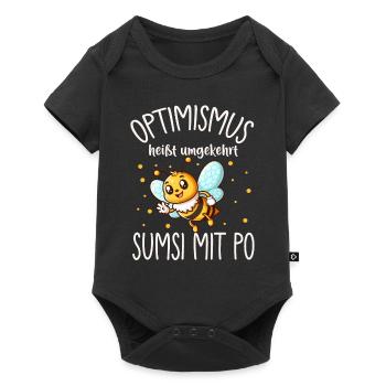 L’optimisme signifie à l’inverse Sumsi avec les fesses plus drôles - Body à manches courtes Premium Bébé - noir - Devant