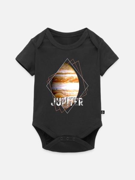 Jupiter Planet Sonnensystem - Baby Premium Kurzarmbody - Schwarz