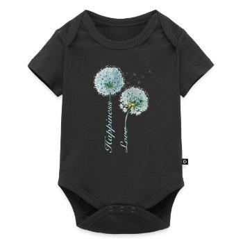 Dandelion Happiness and Love Inspirational Design - Baby Premium short-sleeve bodysuit - black - Front