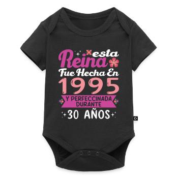 Cadeau d’anniversaire 30 ans femme Fabriqué en 1995 - Body à manches courtes Premium Bébé - noir - Devant
