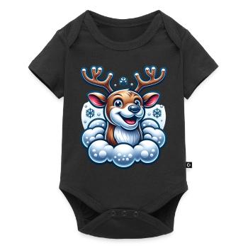 Reindeer Snow - Baby Premium short-sleeve bodysuit - black - Front