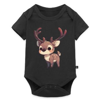 Caribou Karibus Karibu - Baby Premium short-sleeve bodysuit - black - Front