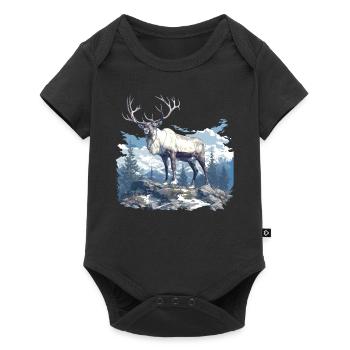 Caribou Karibus Karibu - Baby Premium short-sleeve bodysuit - black - Front