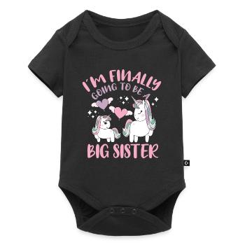I'm Finally Going To Be A Big Sister Unicorn Gift - Baby Premium short-sleeve bodysuit - black - Front